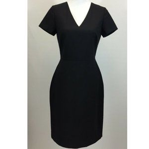 JCrew Cap-Sleeve V-Neck Dress in Italian Wool